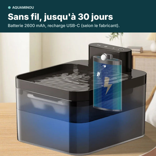 Fontaine sans fil à capteur 2,2 L