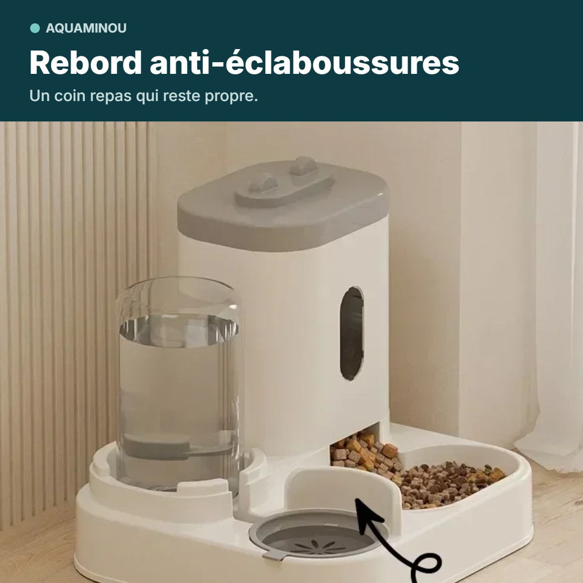 Rebord anti-éclaboussures