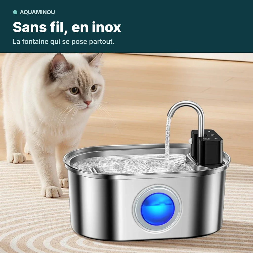 Fontaine sans fil inox XL 3,2 L